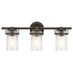 Brinley Bathroom Vanity Light - Olde Bronze / Clear