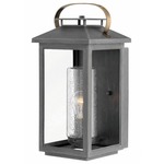 Atwater 120V Outdoor Wall Sconce - Ash Bronze / Clear Seedy