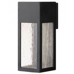 Rook Outdoor Wall Light - Satin Black / Clear Seedy