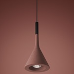 Aplomb Outdoor Pendant - Black / Pompeian Red