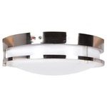 Solero Emergency Backup Flush Mount - Brushed Steel / Frosted