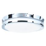 Solero Emergency Backup Flush Mount - Chrome / Frosted