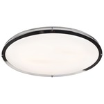 Solero Oval Flush Mount - Chrome / Frosted