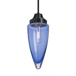 Sulu Mini Pendant - Black / Blue Bubble