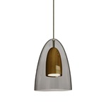 Dano Mini Pendant - Bronze / Smoke / Medium Wood