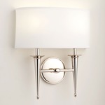 AYRE Siena Duo ADA Wall Sconce - Discontinued Floor Model - Polished Nickel / White
