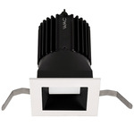 Volta 2IN Square Flanged Downlight Trim - White / Black Reflector