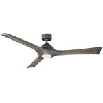 Woody 60 Inch DC Ceiling Fan with Light - Graphite / Weathered Grey