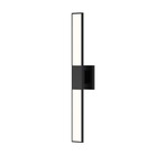 Planes Double Bathroom Vanity Light - Satin Black / White