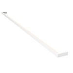 Thin-Line One-Sided Wall Light - Bright Satin Aluminum / White Acrylic