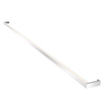 Thin-Line One-Sided Wall Light - Bright Satin Aluminum / White Acrylic