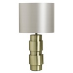 Ring Table Lamp - Satin Brass / Dove Grey Silk