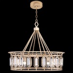 Westminster Round Pendant - Pale Antique Gold / Crystal