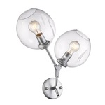 Fairfax Wall Sconce - Matte Chrome / Clear