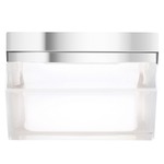 Boxie LED Wall / Ceiling Light Fixture - Chrome / White