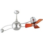 Brisa 2000 Wood Ceiling Fan - Polished Chrome / Mahogany Tone