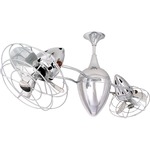 Ar Ruthiane Metal Ceiling Fan - Polished Chrome