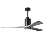 Patricia Ceiling Fan With Light - Matte Black / Barn Wood Tone