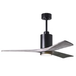 Patricia Ceiling Fan With Light - Matte Black / Barn Wood