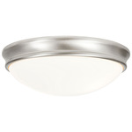 Atom Ceiling Light - Brushed Steel / Opal