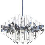 Facets Round Chandelier - Polished Chrome / Optical Acrylic