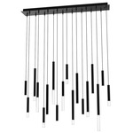 Steelos Linear Multi-Light Pendant - Matte Black / Frosted