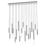 Steelos Linear Multi-Light Pendant - Polished Chrome / Frosted