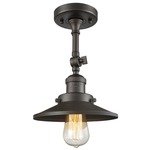 Railroad Adjustable Semi Flush Ceiling Light - Oil Rubbed Bronze