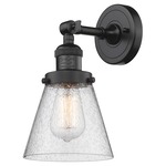 Small Cone Wall Light - Oil Rubbed Bronze / Clear Seedy