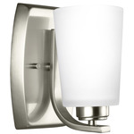 Franport Wall Sconce - Brushed Nickel / Etched White