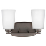 Franport Bathroom Vanity Light - Bronze / Etched White