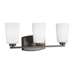 Franport Bathroom Vanity Light - Bronze / Etched White