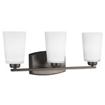 Franport Bathroom Vanity Light - Bronze / Etched White