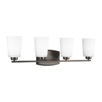 Franport Bathroom Vanity Light - Bronze / Etched White