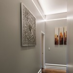 Reveal Warm Dim Cove/Pathway Plaster-In LED System 24V - Aluminum