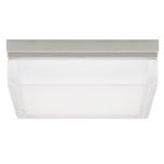 Boxie LED Wall / Ceiling Light Fixture - Satin Nickel / White