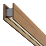 Glide Wood Up/Down Warm Dim End Feed Suspension - Wood White Oak / No Louver