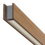 Glide Wood Up/Down Warm Dim Center Feed Suspension - Wood White Oak / White Louver