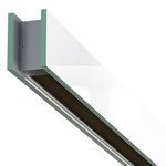 Glide Glass Warm Dim Downlight Suspension w/ End Feed Power - Mirror Glass / Black Louver