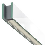 Glide Glass Warm Dim Downlight Suspension w/ End Feed Power - Mirror Glass / White Louver