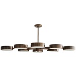 Linus Starburst Chandelier - Heritage Brass / Frosted