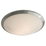 Essex Flush Mount Ceiling/Wall Light - Buffed Nickel / Opal