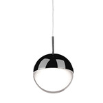 Pluto Mini Pendant - Black Chrome / Frosted