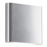 Slate Outdoor Up and Down Wall Sconce - Brushed Nickel / Frosted