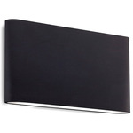 Slate Outdoor Up and Down Wall Sconce - Black / Frosted