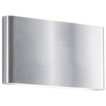 Slate Outdoor Up and Down Wall Sconce - Brushed Nickel / Frosted