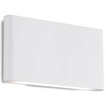 Slate Outdoor Up and Down Wall Sconce - White / Frosted