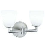 Chancellor Bathroom Vanity Light - Brushed Nickel / Matte Opal