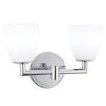 Chancellor Bathroom Vanity Light - Chrome / Matte Opal