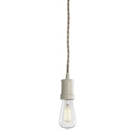 Mini Pendant with ST18 Med Base Filament Bulb - White / Multicolor